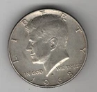 1968 D KENNEDY HALF DOLLAR SILVER .400 UNITED STATES OF AMERICA FIFTY CENTS .50¢