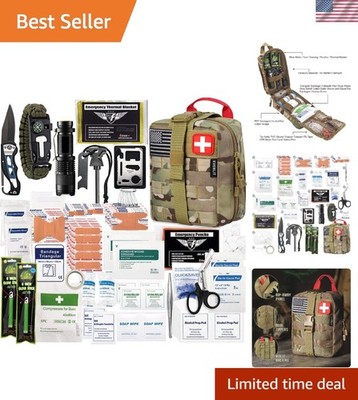250PCS Survival First Aid Kit for Outdoor Adventures
