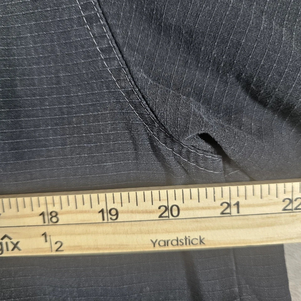 Carhartt Scrub Top Women M Black Pockets Geometric Pattern - Image 4 of 4