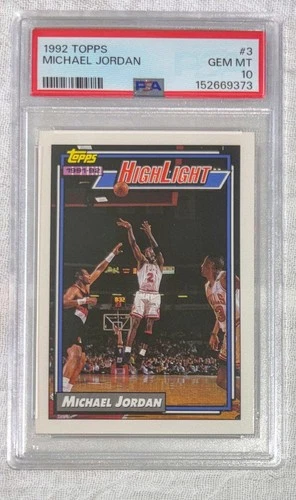 1992-93 Topps Michael Jordan Highlights #3 PSA 10 GEM MINT