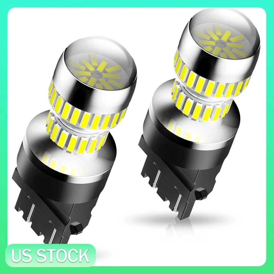 AUXITO 3157 3156 LED Bombillas Luces Inversas 4014-SMD Chipsets con Proyector Blanco Foto 2 de 4
