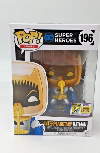 Funko Pop! DC Heroes Interplanetary Batman #196 2017 SDCC W/ Protector Flaw