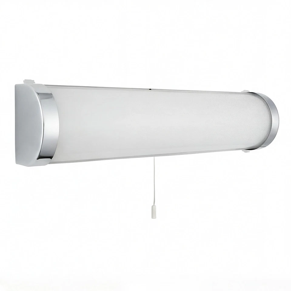 Wandlampe Bad Glas Zugschalter IP44 B:40 cm 2-flammig E14 Wandleuchte Küche - Bild 3 von 4