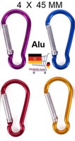 4Er Set Karabinerhaken SchlüSsel Karabiner Haken Alu SchlüSselanhäNger 4X45Mm