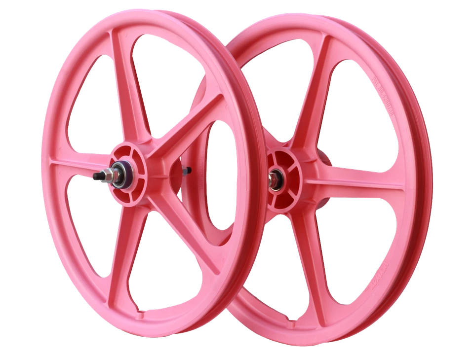 SKYWAY Tuff II 5 Spoke S/B Wheelset Pink 20"
