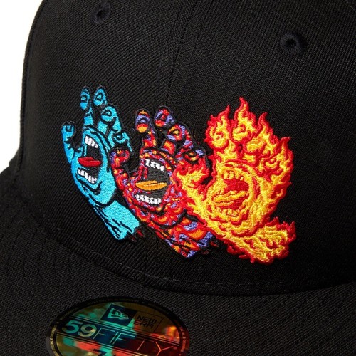 New Era 59FIFTY SANTA CRUZ Collaboration Cap 3 Screaming Hand Black 14384271 - Picture 13 of 16