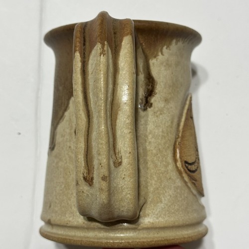Texas Armadillo Stoneware Art Pottery Mug Coffee Cup Handmade Brown Jack Pott - Picture 3 of 5