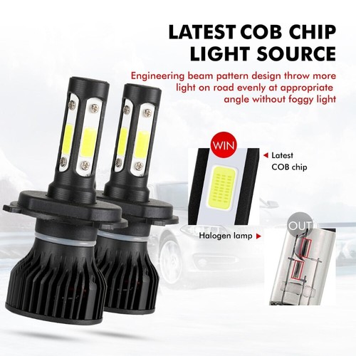 H4 High Low Beam LED Headlight Bulbs for Toyota 4Runner 1996-2002 6500K 2400W - Picture 8 of 12