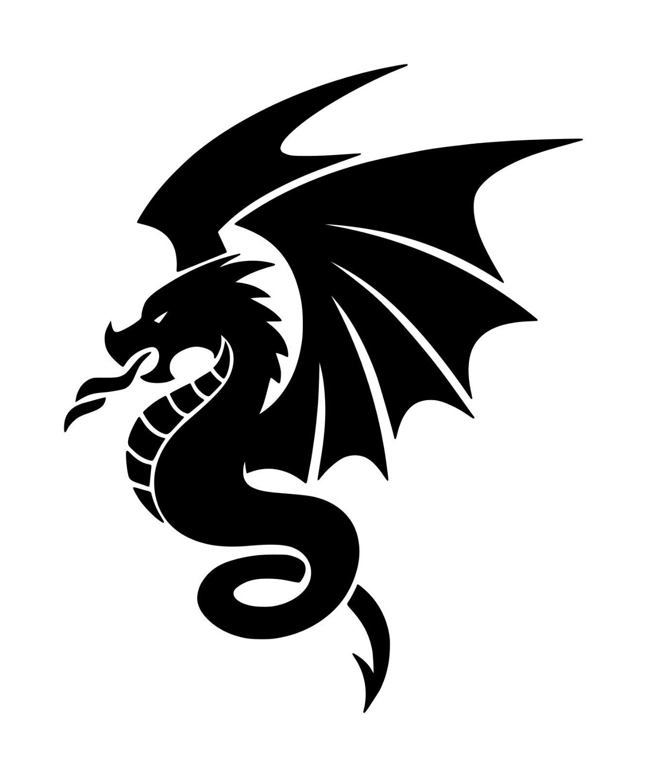 Sticker Dragon Dark Fantasy