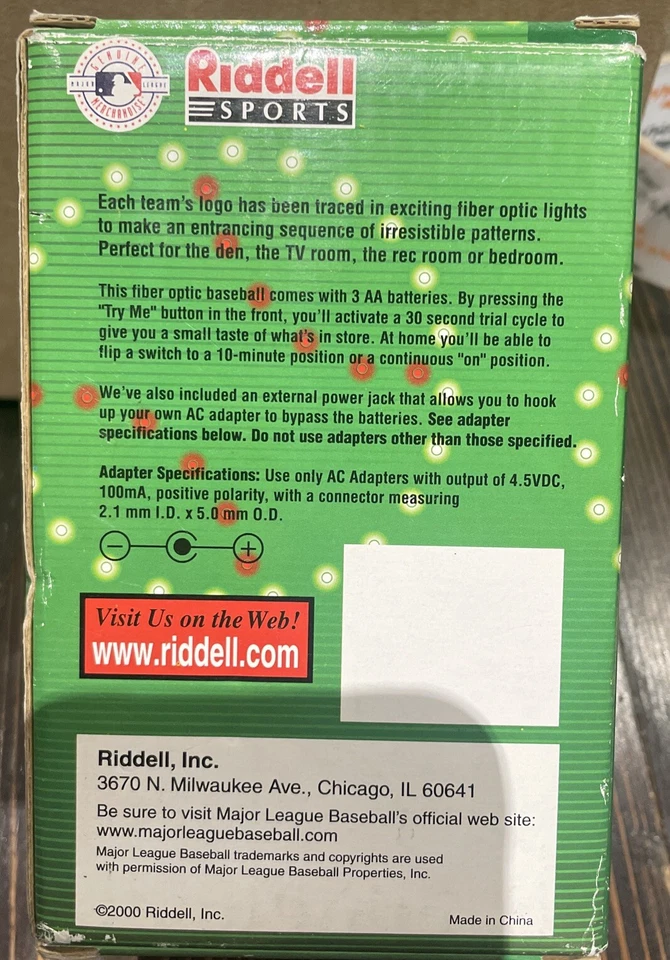 Béisbol de fibra óptica Riddell MLB Atlanta Braves de colección Foto 4 de 4