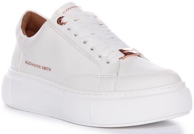 Alexander Smith Eco Greenwich Platform Womens Sneakers In White Bronze US 6 - 11