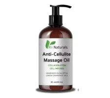 Anti Cellulite Massage Oil 8oz With Pump Firming Body Oil for Smooth Skin