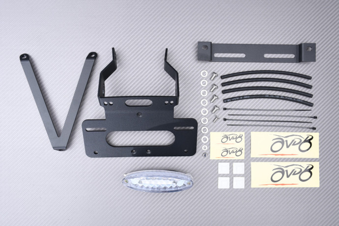 Support de Plaque Anti-Vibrations avec Feu Stop Transparent Husqvarna 701 Enduro