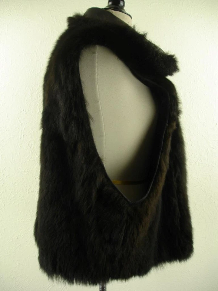 Chaleco Andrew Marc Additions Cuero Extraíble Nueva Zelanda Piel de Zarigüeya Marrón Talla L Foto 4 de 4