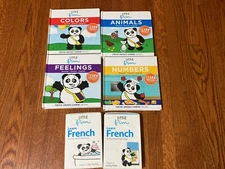 New Little Pim Learn French book lot Colors animals numbers feeling flash cards