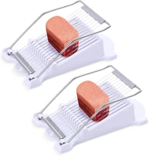 2 Pack Luncheon Meat Slicer, Egg Slicers,Strawberry Slicer,Stainless Steel Wire,