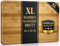 Schneidebrett Bambus KüChenbrett Holzbrett Hackbrett Servierplatte 40X30Cm