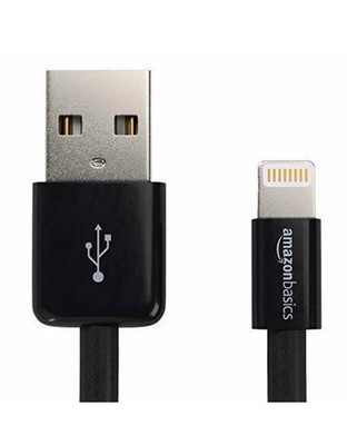 AmazonBasics USB-A to Lightning Cable - Apple MFi Certified - 6Ft (1.8m) - BLACK