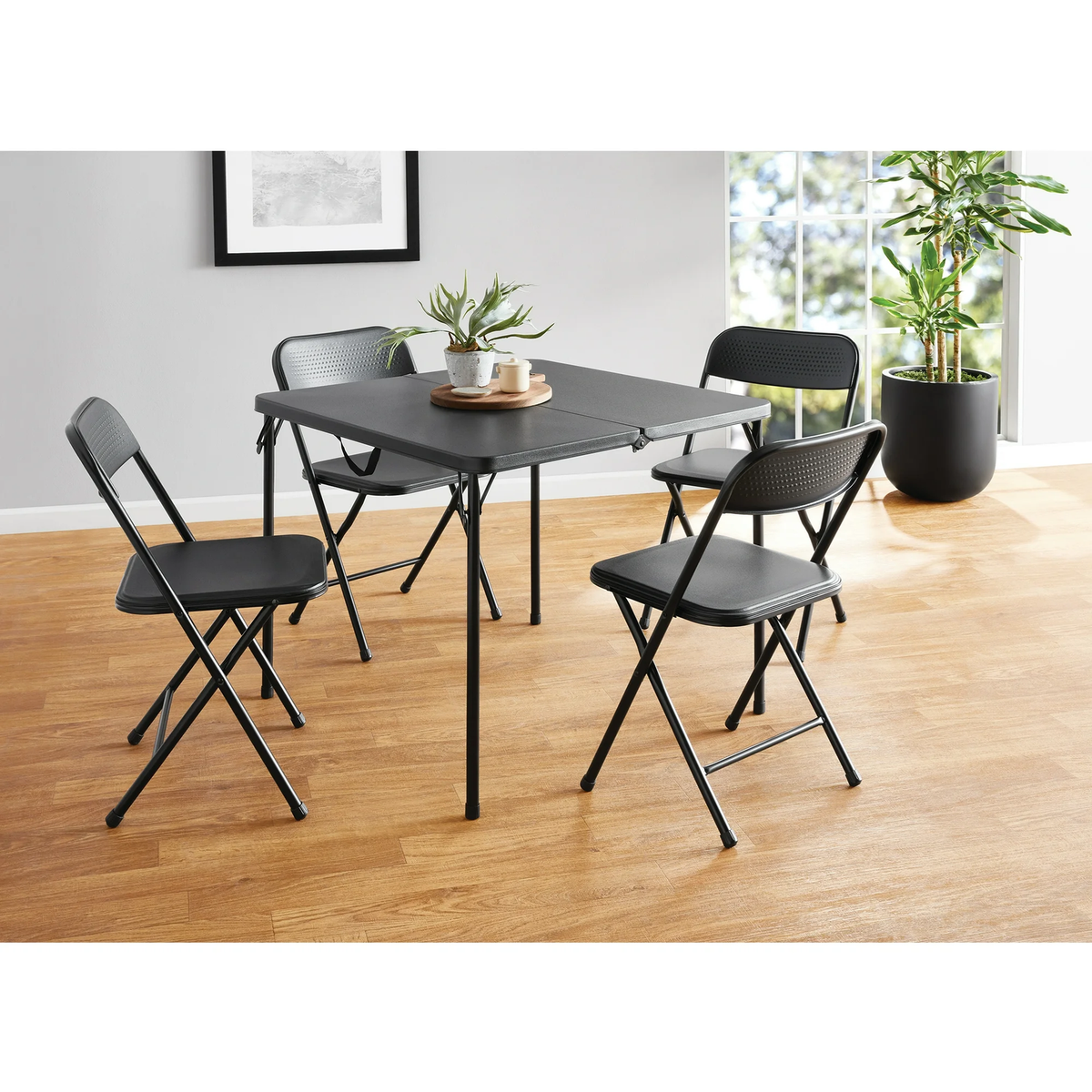 Mainstays MS4536129013001 5 Piece Resin Card Folding Table and