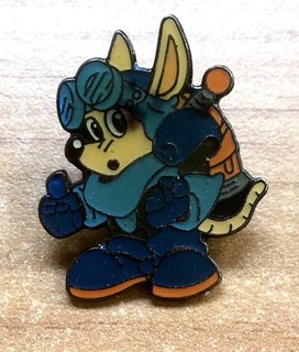 PIN'S OFFICIEL VINTAGE SEGA MEGADRIVE GENESIS SPARKSTER ROCKET KNIGHT ADVENTURES