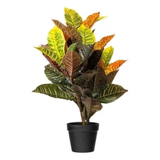 Vickerman 30" Artificial Multi-colored Croton in Pot.