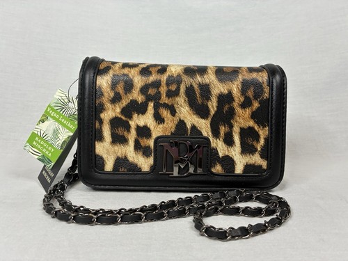 Badgley Mischka Small Leopard Crossbody Clutch Purse Bag