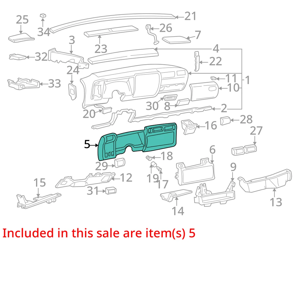 SE ADAPTA A 1995-1997 GMC CHEVROLET JIMMY BLAZER PLACA I/P 15029327 - NUEVO FABRICANTE DE EQUIPOS ORIGINALES 15029327 Foto 2 de 3