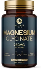Magnesium Pills Extra Strength Chelated for Ultra Absorption Magnesium Glycinate