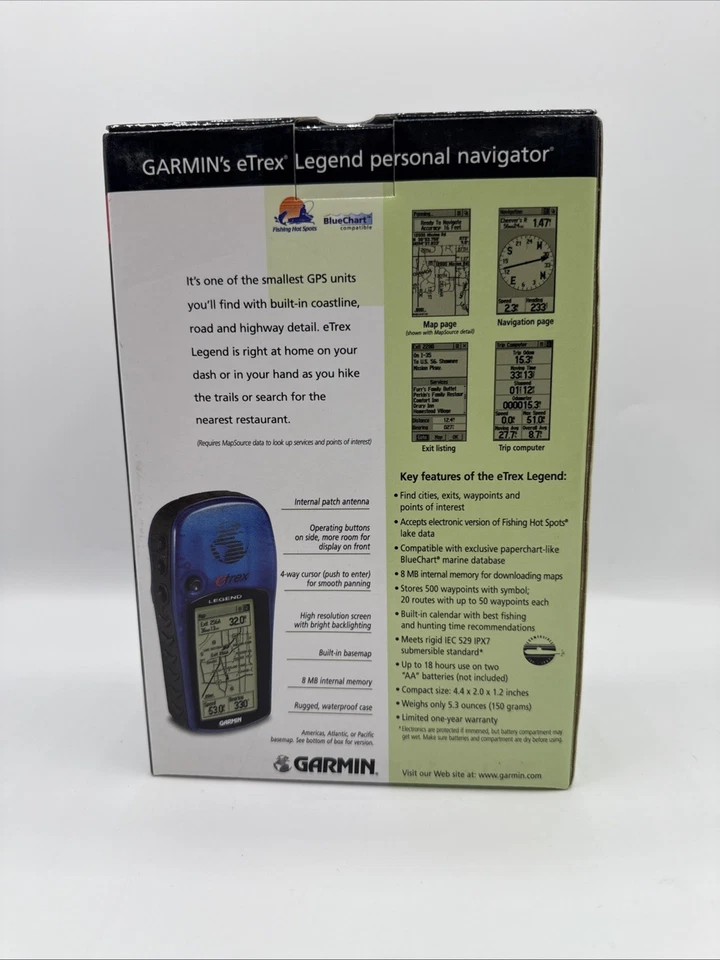 Garmin eTrex Legend GPS Blue Handheld Personal GPS UNIT *NEW* - Image 3 of 4