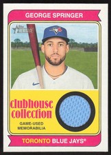 2023 Heritage Clubhouse Collection Relics George Springer #CCR-GS Blue Jays