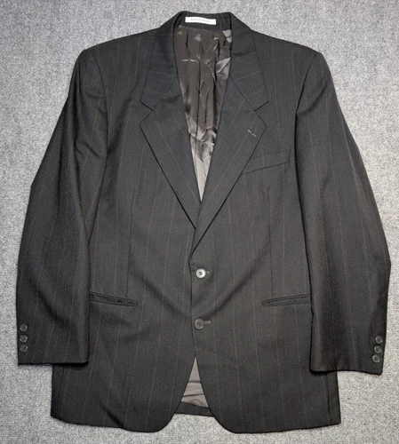 SAINT LAURENT (YSL) Blazer Yves Saint Laurent uomo taglia 44R nero 100% lana cappotto sportivo classico Italia