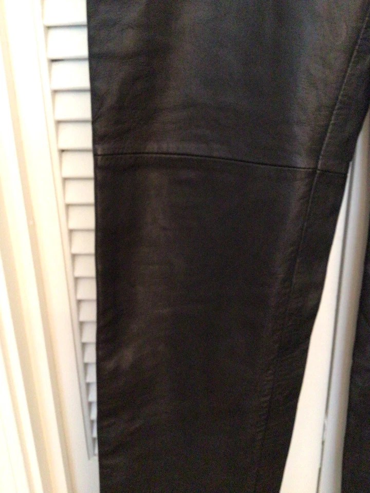 复古牧马人真皮裤子女式 7 码,高腰,有衬里 — 第 4/4 张图片