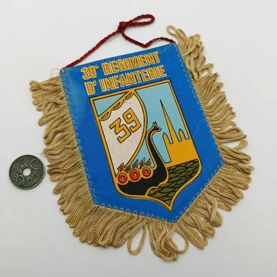 Fanion drapeau militaire Armée Française Régimentaire - 39 RI - Photo 1/2