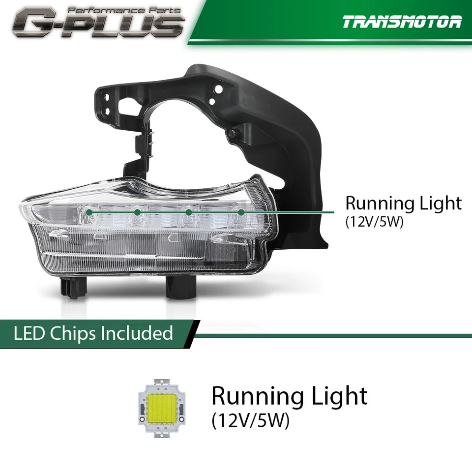 LED DRL 适用于丰田 Highlander 2014 - 2016 日间行车灯驾驶雾灯 — 第 3/4 张图片