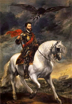 Oil painting Anthony van dyck - Equestrian portrait of the Emperor Charles V 