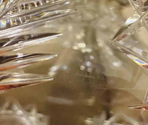 American Brilliant Cut Glass Bergen Decanter Notched Prisms Over Hob Stars 9”H - Picture 4 of 6