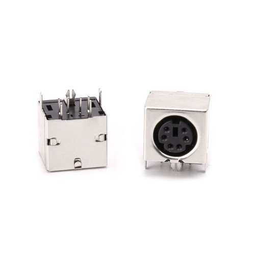 10pcs Mini 6-pin Din Socket Connectors PS-2 Female Plug PCB Solder Connector PC - Afbeelding 3 van 8