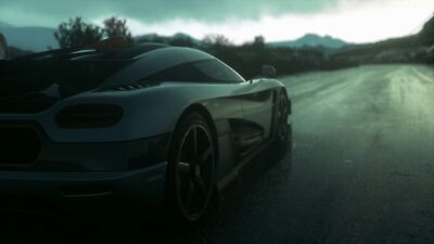 Anime driveclub car rain koenigsegg agera supercars Play Gaming Mat Desk