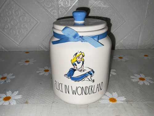 Rae Dunn Disney Alice In Wonderland - 7” Canister/Cookie Jar with Lid NWT