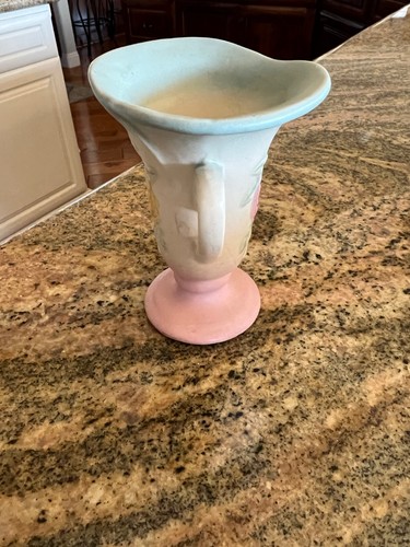 Vintage 1940s Hull USA #127 Art Pottery Vase Camellia Open Rose 4 3/4" - Picture 5 of 6