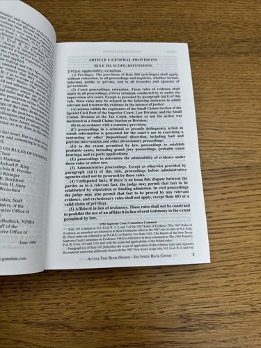 1993 & 2019 Edition New Jersey Rules of Evidence 2 Lot Paperback Gann Law Books - 第 13/22 張圖片