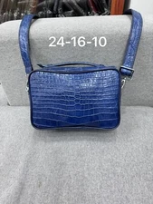 Blue  100% Real,Genuine Leather Skin Mens Handbag,Clutch Bags-Customize