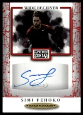 2021 SAGE Premier Draft  Red Simi Fehoko Rookie Auto Stanford Cardinal #A150