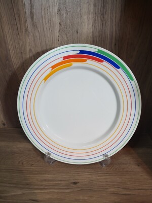 VTG Studio Nova Primary Colors 80s 90s L9186 Japan Plate Platter Rainbow 10 1/2''