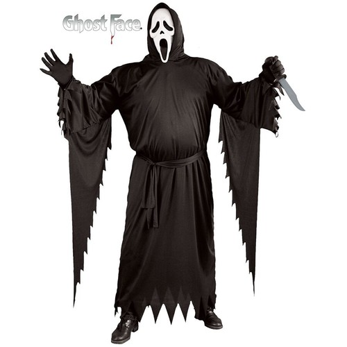 Offiziell Scream Kostüm Herren Halloween Gespenstergesicht Outfit Übergröße XL - Bild 1 von 1