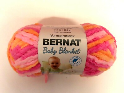 Bernat 03510 Baby Blanket Yarn Small Ball 100gm Peachy for sale