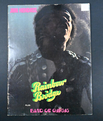 1971 Jimi Hendrix Rainbow Bridge Band of Gypsy's Song/Music Book Guitar Vocal