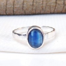 Natural Blue Kyanite Ring 925 Sterling Silver Kyanite gemstone Jewelry-R273