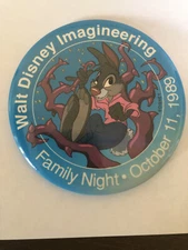 Vintage Walt Disney Imagineering Splash Mountain 1989 Button Pin Brer Rabbit