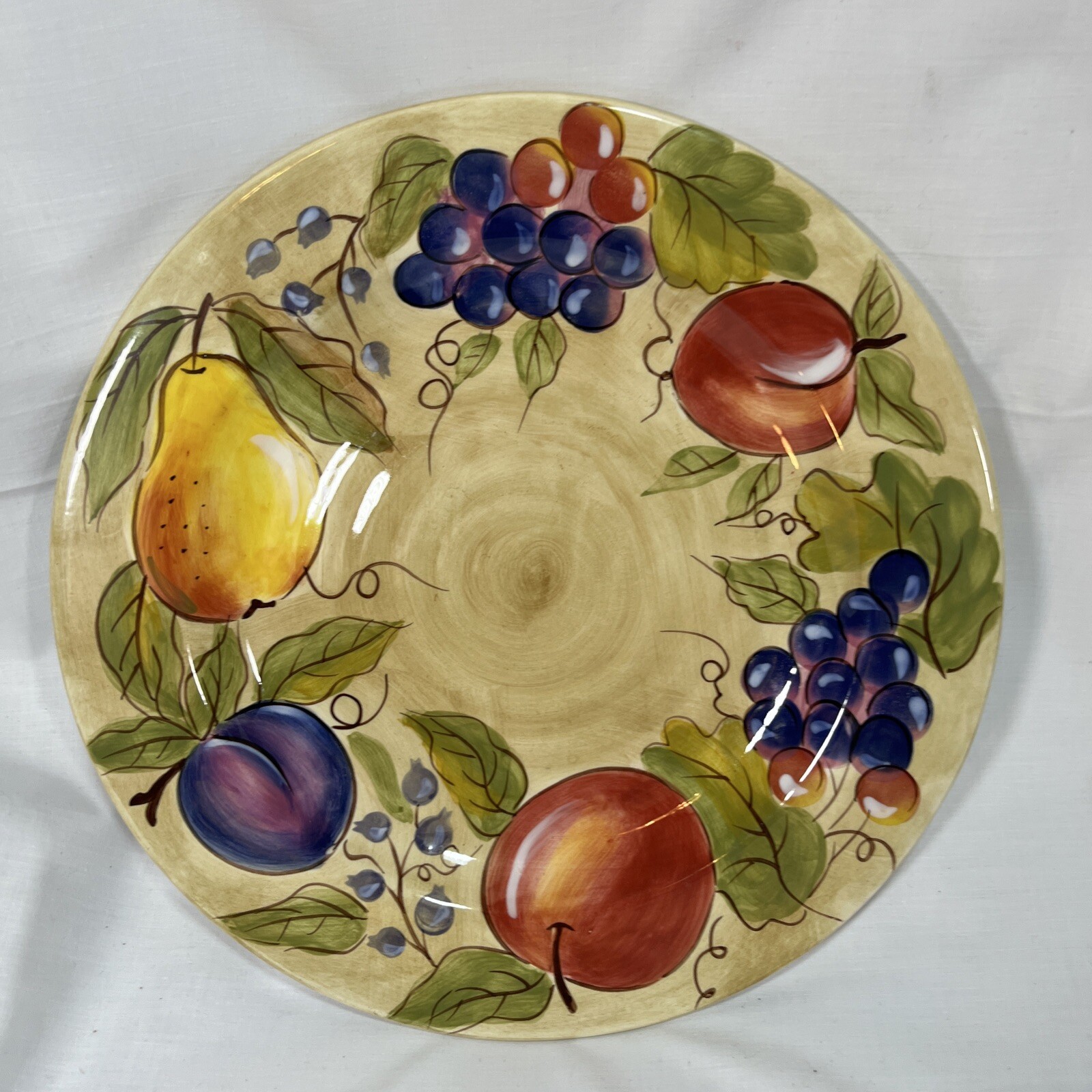 Lot Of 6 Gibson Elite Hand Painted Sangria Sunrise Dinner Plates 11”